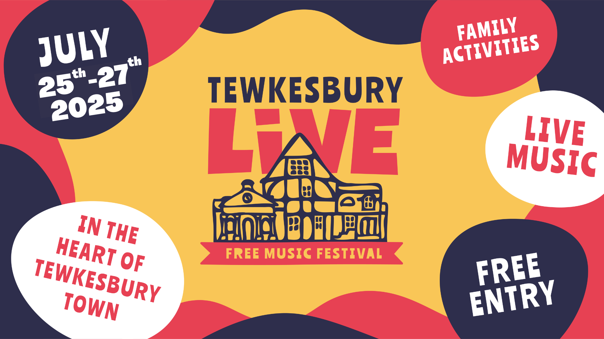 Event poster for Tewkesbury Live 2025