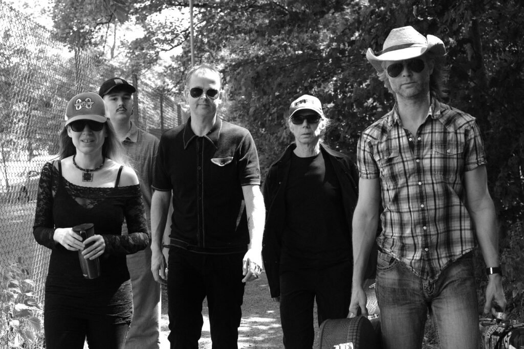 Rosellys Full Band Promo Black And White Landscape